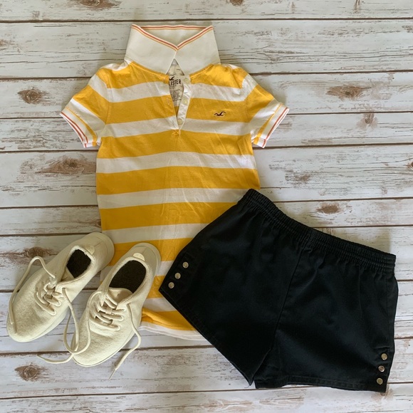 Vintage Black Running Shorts side snap closures - Picture 1 of 12